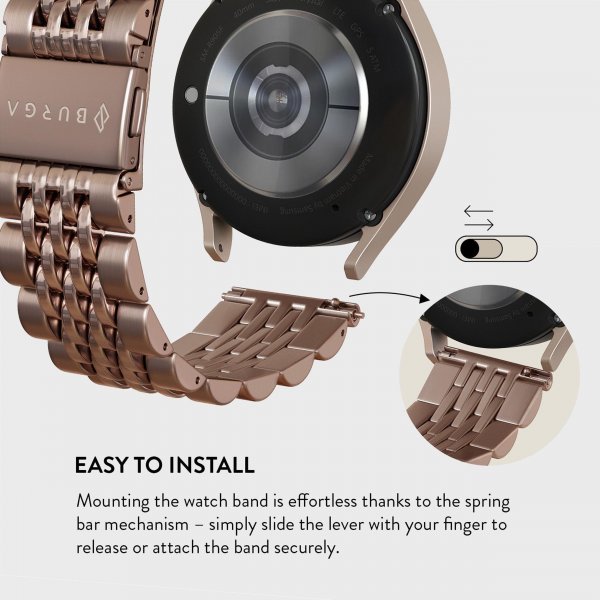 Burga Samsung Galaxy Watch 22mm Rem Metal Rosaguld