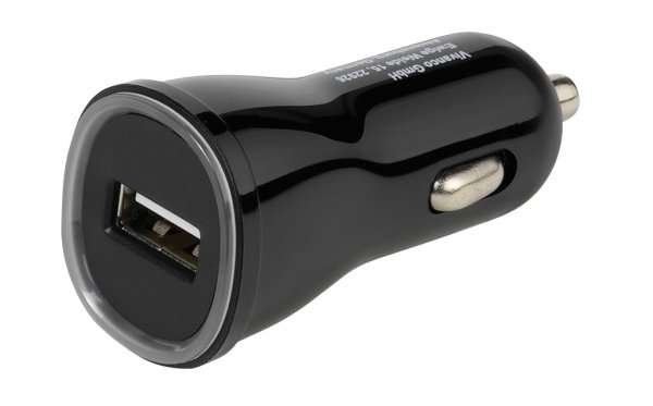 Vivanco Billader 1xUSB-A 2.1A 12/24V Sort