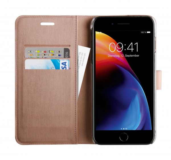 Vivanco iPhone 6/6S Plus/iPhone 7 Plus/iPhone 8 Plus Etui Classic Wallet Rosaguld