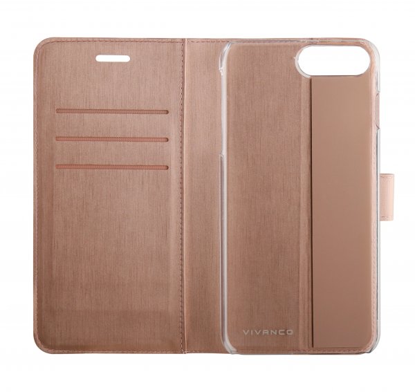 Vivanco iPhone 6/6S Plus/iPhone 7 Plus/iPhone 8 Plus Etui Classic Wallet Rosaguld