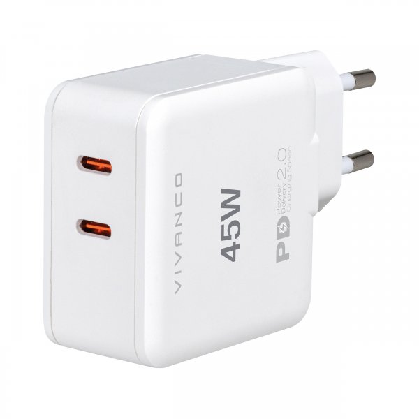 Vivanco Super Fast PD Dual Charger 45W