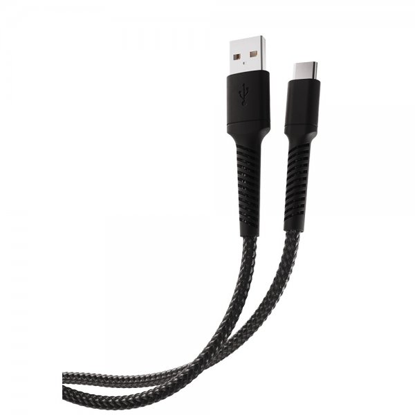 Vivanco Kabel Longlife Braided USB-A/USB-C 0,5m Sort