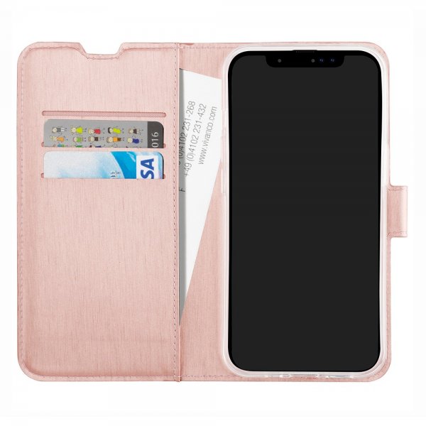 Vivanco iPhone 15 Plus Etui Classic Wallet Rosaguld