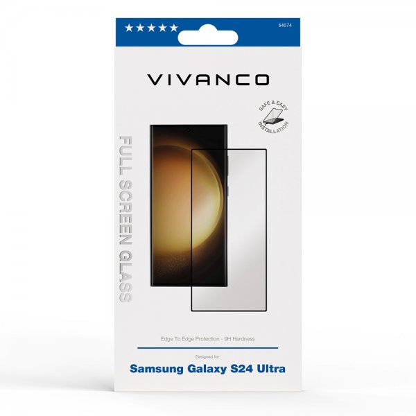 Vivanco Samsung Galaxy S24 Ultra Skærmbeskyttelse Fuld Skærm
