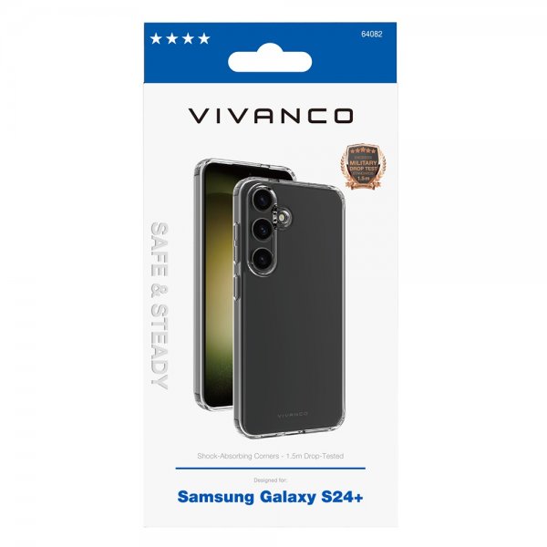 Vivanco Samsung Galaxy S24 Plus Cover Safe & Steady Transparent