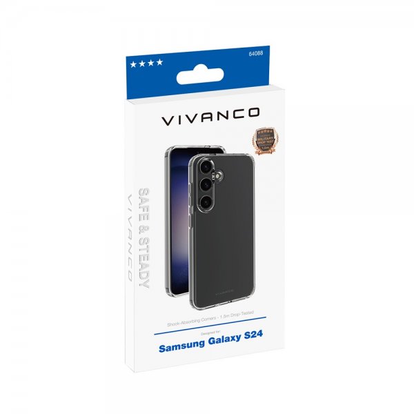 Vivanco Samsung Galaxy S24 Cover Safe & Steady Transparent