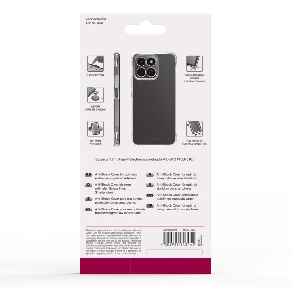 Vivanco Honor 200 Smart Cover Anti-Shock Transparent