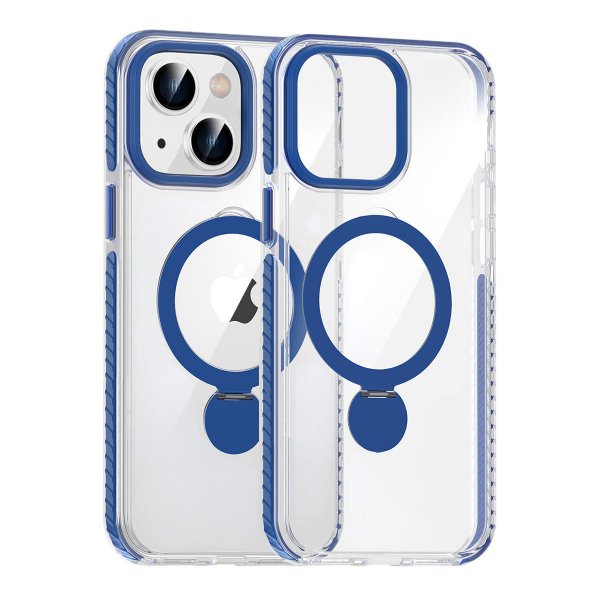 iPhone 13/iPhone 14 Cover Ringstander MagSafe Blå