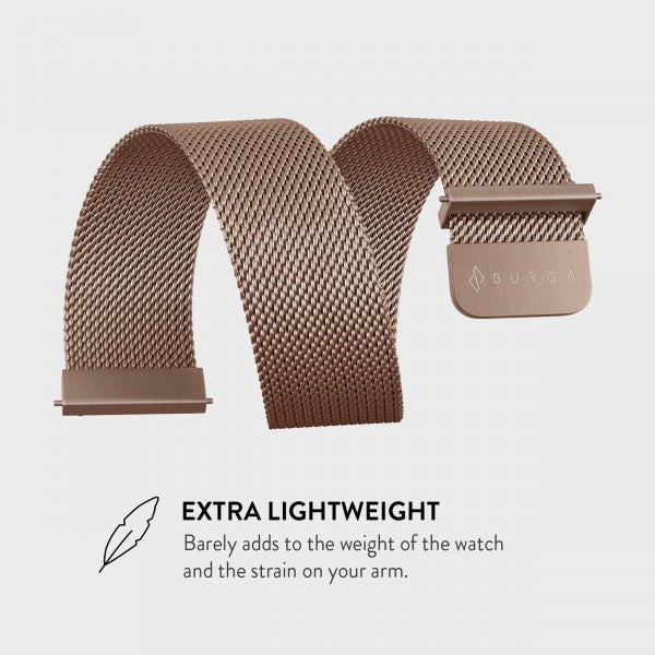 Burga Samsung Galaxy Watch 22mm Rem Metal Mesh Rosaguld