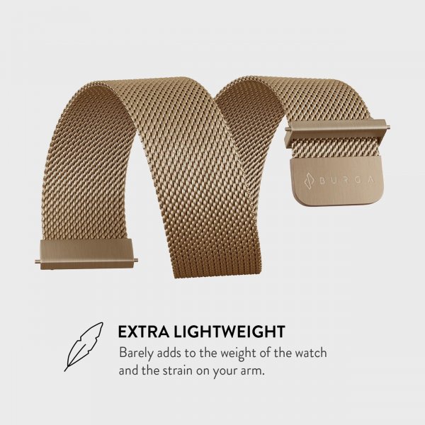 Burga Samsung Galaxy Watch 20mm Rem Metal Mesh Guld