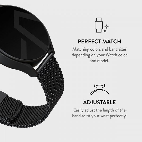 Burga Samsung Galaxy Watch 20mm Rem Mesh Elegance Sort