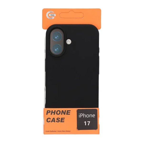 iPhone 17 Cover Flydende Silikone Sort