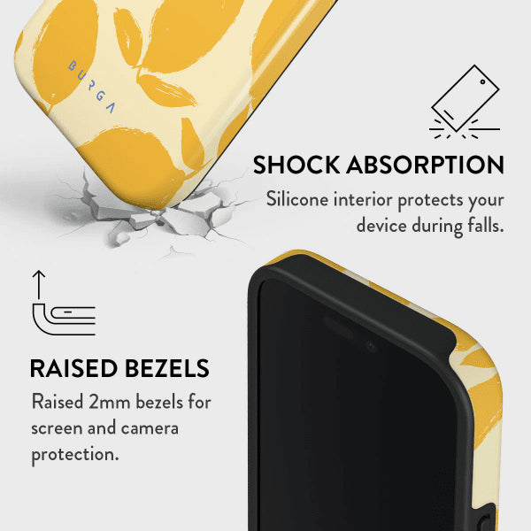 Burga iPhone 15 Pro Cover Tough MagSafe Lemon Tart
