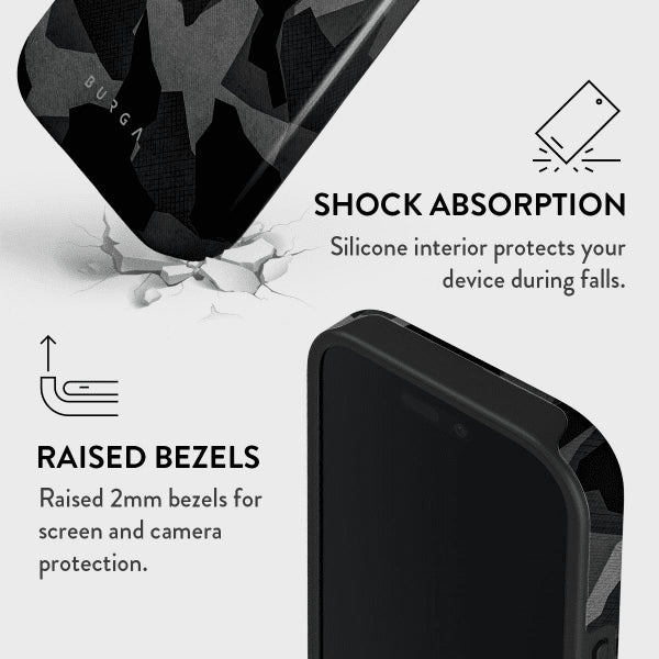 Burga iPhone 16 Pro Max Cover Tough MagSafe Night Black Camo