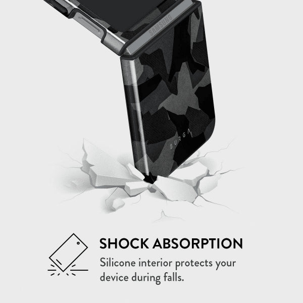 Burga Samsung Galaxy Z Flip 6 Cover Tough Night Black Camo
