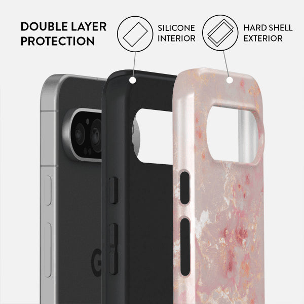 Burga Google Pixel 9/Pixel 9 Pro Cover Tough Golden Coral