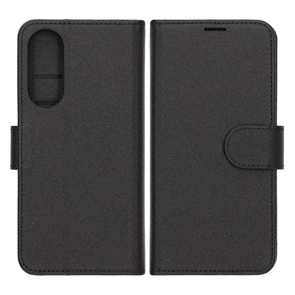 Samsung Galaxy S25 Edge Cover med Kortlommer og Standerfunktion Sort