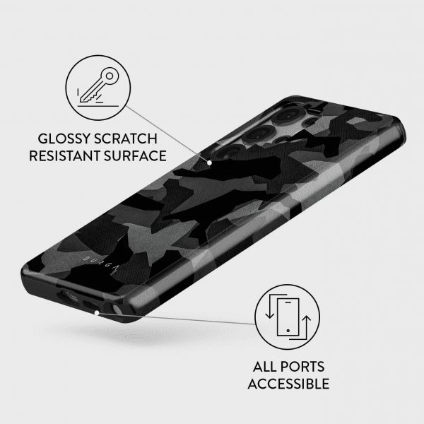 Burga Samsung Galaxy S25 Plus Cover Tough Night Black Camo