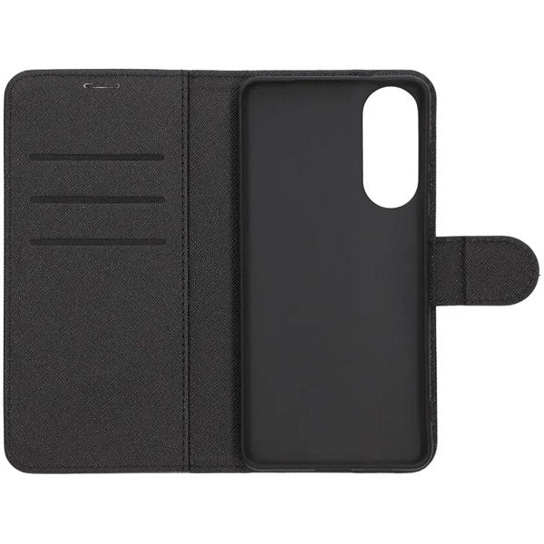 Samsung Galaxy S25 Edge Cover med Kortlommer og Standerfunktion Sort