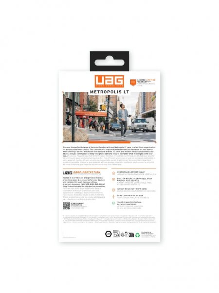Urban Armor Gear (UAG) Samsung Galaxy S25 Ultra Cover Metropolis LT MagSafe Kevlar Black