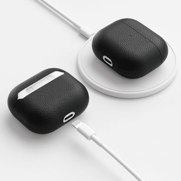 KeyBudz PodSkinz Artisan Series AirPods 3 Etui Ægte Læder Sort