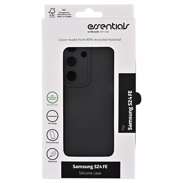 Essentials Samsung Galaxy S24 FE Cover Silikonecover Sort