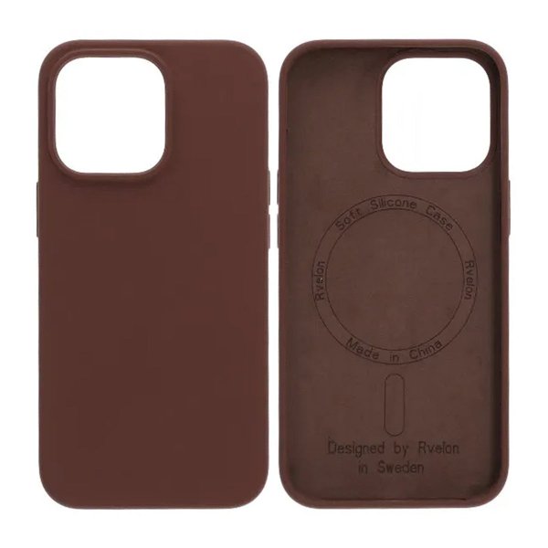 Rvelon iPhone 13 Pro Cover Silikone MagSafe Brun