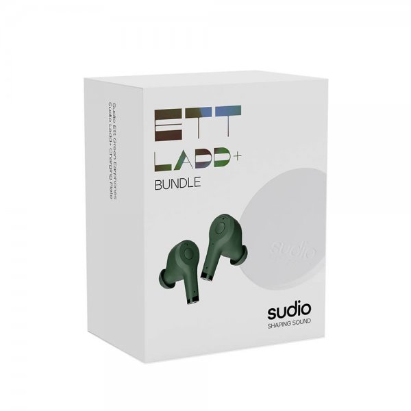 Sudio Høretelefoner ETT LAD+ Bundle QI Oplader TWS In-Ear Grøn