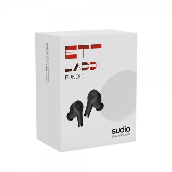 Sudio Høretelefoner ETT LAD+ Bundle QI Oplader TWS In-Ear Sort