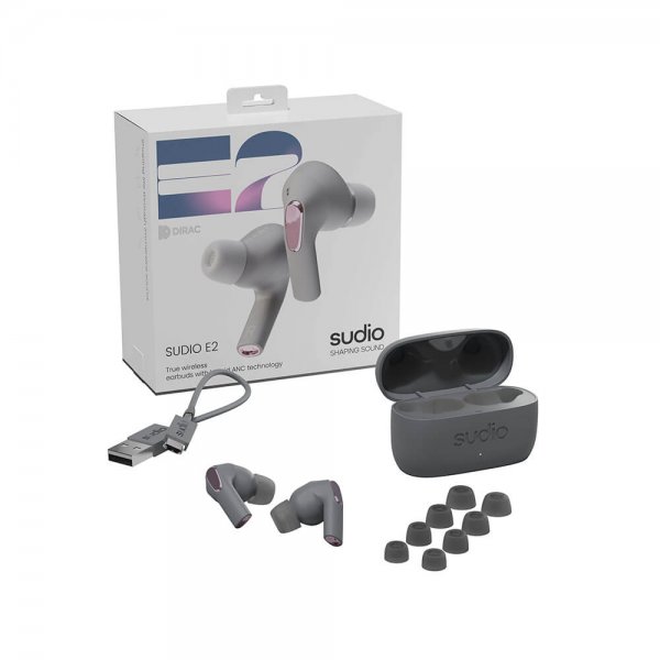 Sudio E2 Trådløse Hovedtelefoner In-Ear TWS ANC Slate Grey