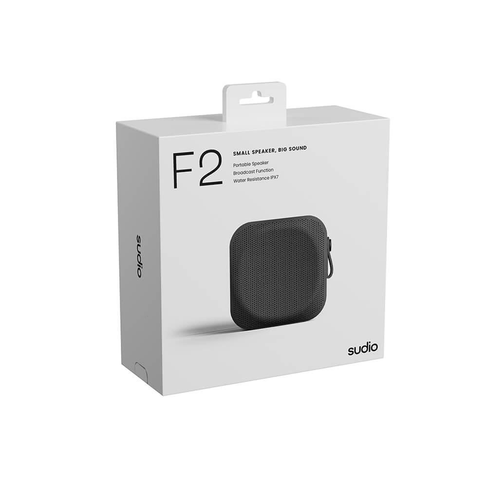 Sudio Trådløs Højttaler F2 20W IPX7 Sort