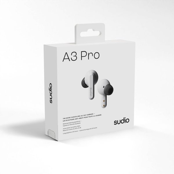 Sudio Trådløse Høretelefoner A3 Pro ANC Fog White