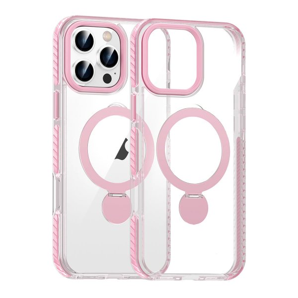 iPhone 16 Pro Cover Ringstander MagSafe Rosa
