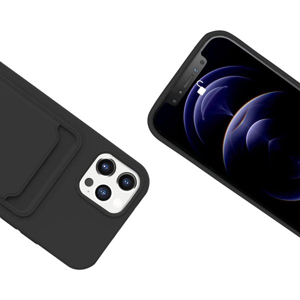 iPhone 14 Pro Cover Kortholder Sort