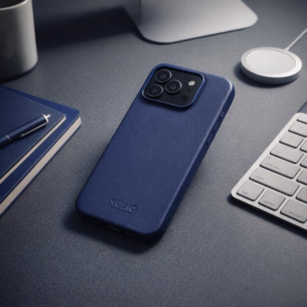 Mujjo iPhone 17 Pro Max Skal Fuld Lædercover MagSafe Monaco Blue