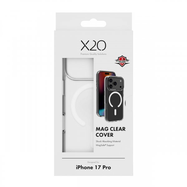 X2O iPhone 17 Pro Cover Mag Clear Transparent