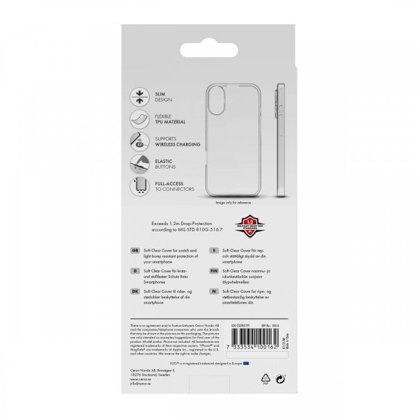 X2O iPhone 17 Pro Cover Blødt Klart Cover Gennemsigtigt