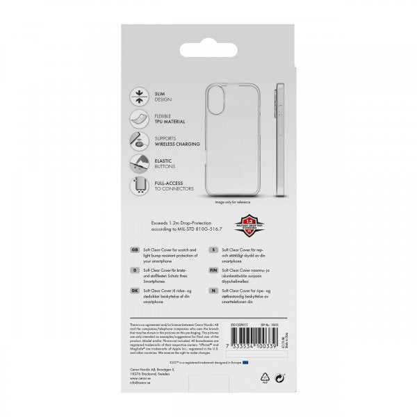 X2O iPhone 17 Cover Soft Clear Cover Transparent