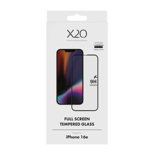 X2O iPhone 16./17. Skærmbeskytter Fuld Skærm