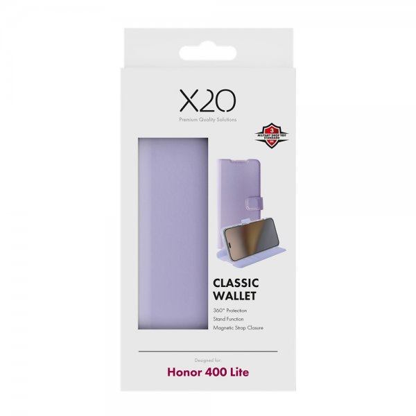 X2O Honor 400 Lite Cover Classic Wallet Lavender