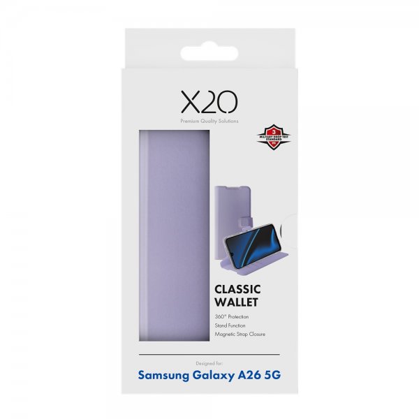 X2O Samsung Galaxy A26 Cover Classic Wallet Lavender