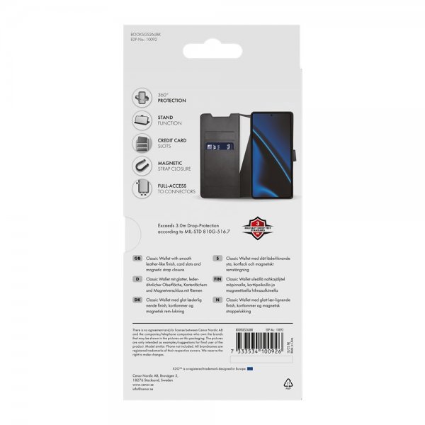 X2O Samsung Galaxy S26 Ultra Etui Classic Wallet Sort