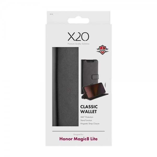 X2O Honor Magic 8 Lite Etui Classic Wallet Sort