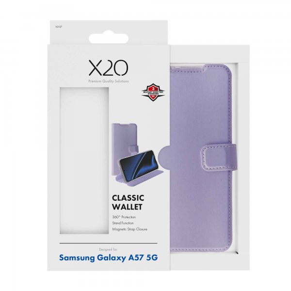 X2O Samsung Galaxy A57 Etui Classic Wallet Lavender