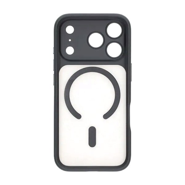 Rvelon iPhone 17 Pro Max Cover TPU MagSafe Sort/Gennemsigtig