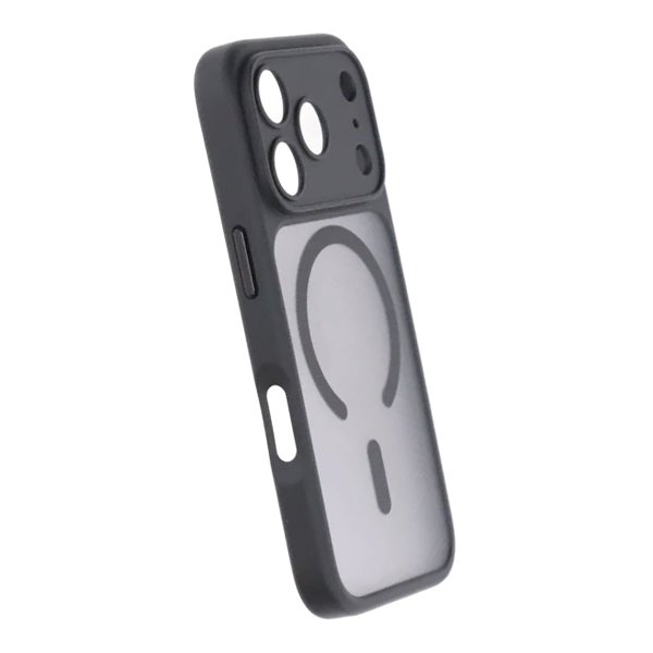 Rvelon iPhone 17 Pro Max Cover TPU MagSafe Sort/Gennemsigtig
