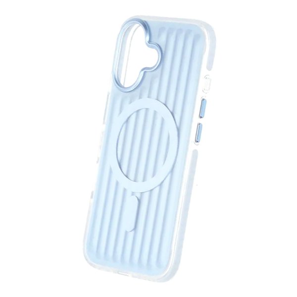 iPhone 17 Cover Bølget MagSafe Lyseblå