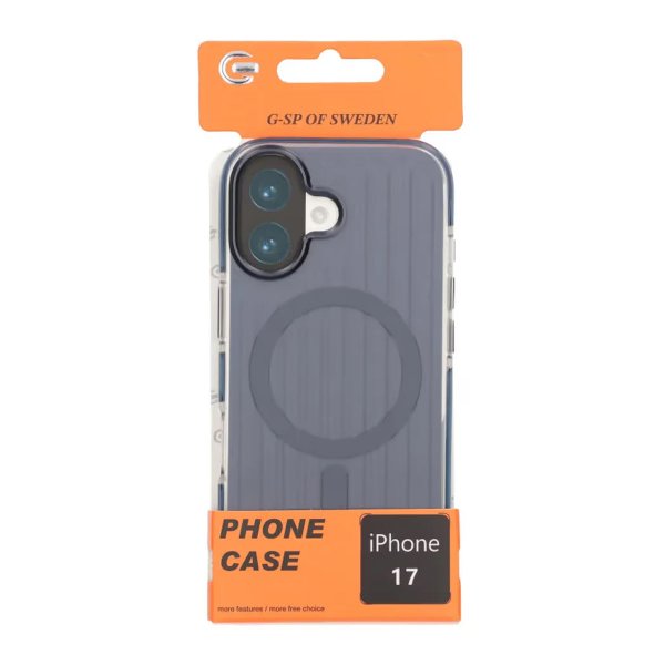 iPhone 17 Cover Bølget MagSafe Mørkeblå