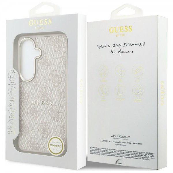 Guess Samsung Galaxy S26 Skal 4G Embossed MagSafe Rosa