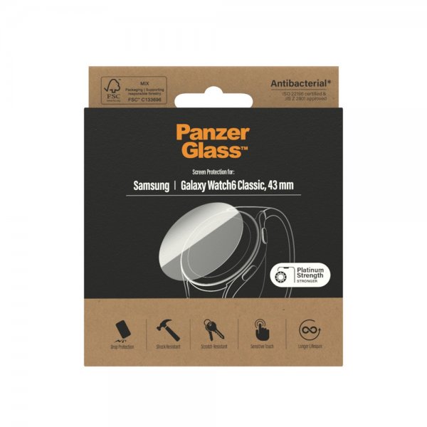 PanzerGlass Samsung Galaxy Watch 6 Classic 43mm Skærmbeskyttelse Glas